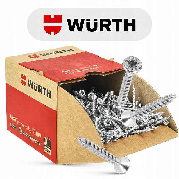 Wurth Vrut Do Spojovacích Prvků Assy Kuželový RW10 (A2K)-3X35/30 1000 Kusů