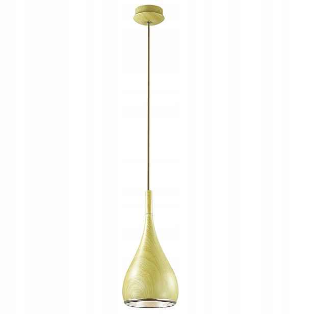 Závěsná lampa Italux Gemma je moderní dřevěná