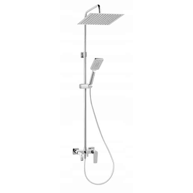 Ferro Nástěnný Sprchový Set S Vanovou Baterií Algeo Square, Chrom