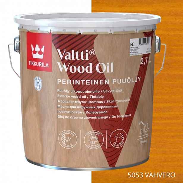 Tikkurila Valtti Wood Oil Olej Na Dřevo 2,7 L Barva 5053 Vahvero