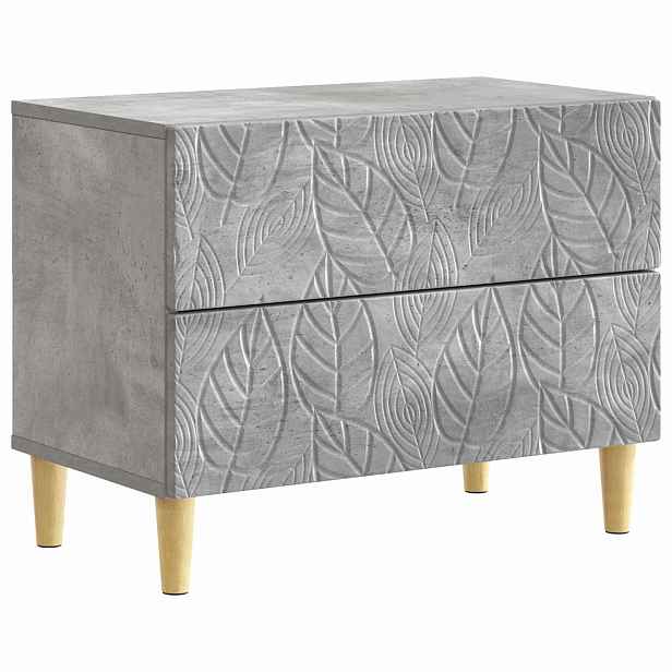 vidaXL Noční stolek Betonově šedá 62 x 34,5 x 48 cm Kompozitní dřevo