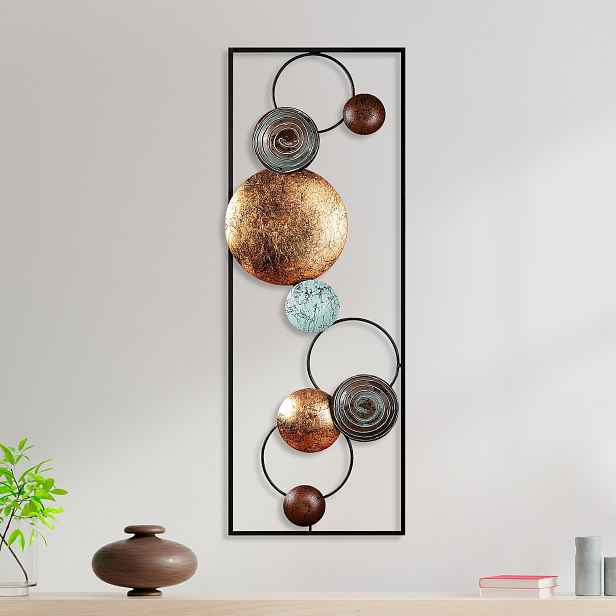 Wallity Nástěnná kovová dekorace Textured 8 vícebarevná