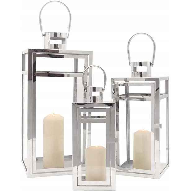 3 el Set Lampiony Skleněná Lampa Glamour Loft Metal Deco Podzimní 3 ks