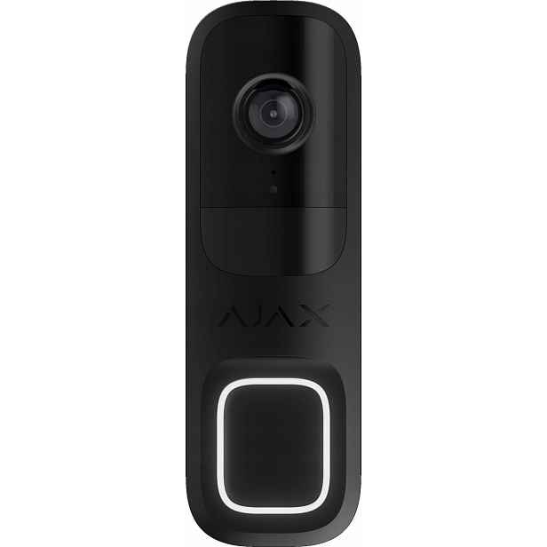 Ajax DoorBell černý bezdrátový videotelefon s Ai a Pir