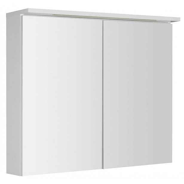 Aqualine KAWA - Zrcadlová skříňka s LED osvětlením 70x80x22 cm, bílá WGL80S