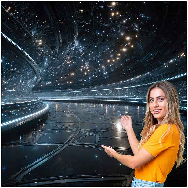 Fototapeta 3D Tunel Chodba Kosmický Futuristický 588x280 TUN25W