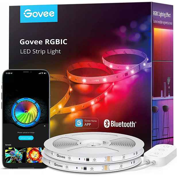 Govee Led Rgbic 20m Ovládání segmentů Synchronizace s hudbou Aplikace Domácí Ložnice
