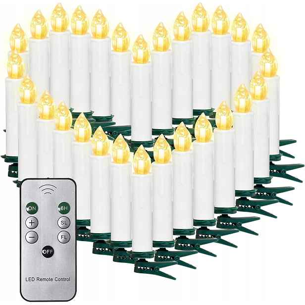 Led Svíčky Na Vánoční Stromeček S Bezdrátovým Dálkovým Ovládáním Pro Dekoraci Interiéru