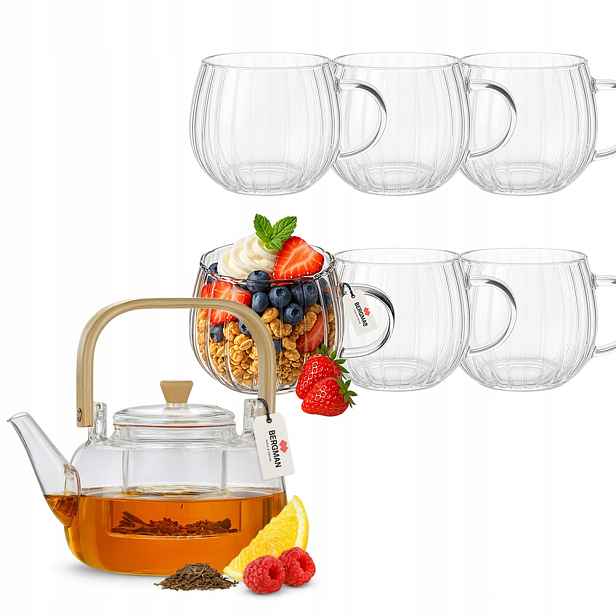 Sada Bergman – džbán 1 l 6 designových sklenic 350 ml