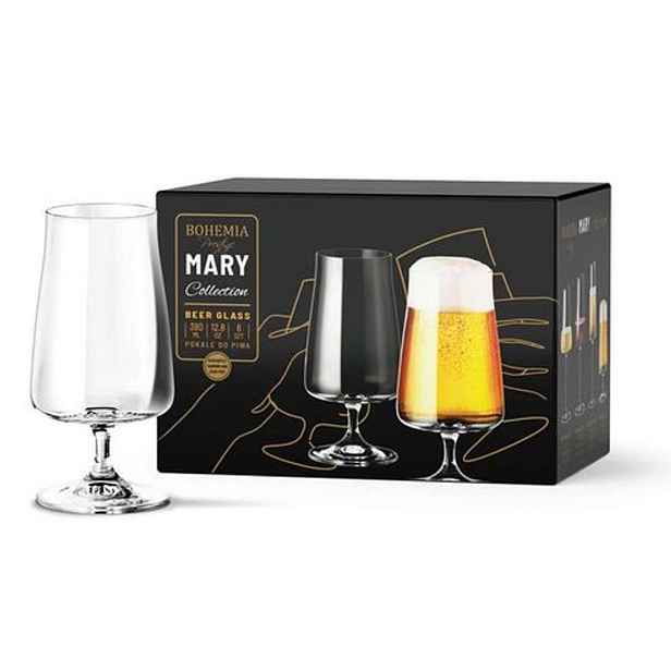 sklen. 380ml, 6ks, MARY BOHEMIA PR., pivo, DB
