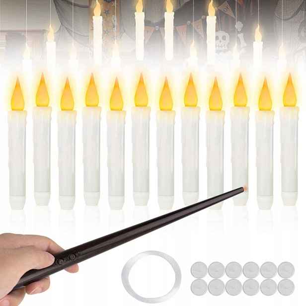 Svíčky S Kouzelnou Hůlkou A Plovoucím Dálkovým Ovládáním Závěsné Harry Potter 12 Ks
