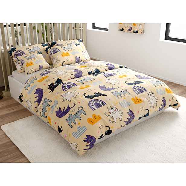 Mikroplyšové povlečení PURRSLEEP béžové Rozměr povlečení: 70 x 90 cm | 140 x 220 cm