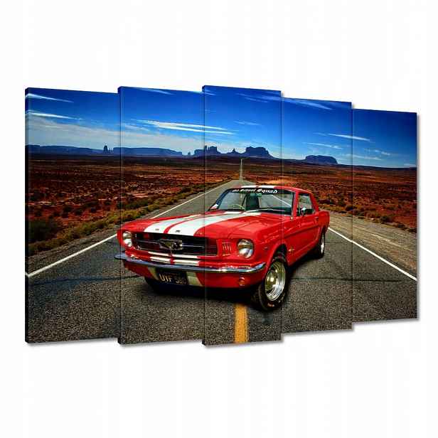 Obrazy 150x95 Červený Ford Mustang Usa