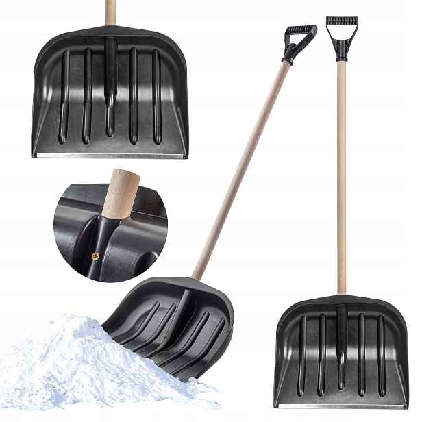 Lopata Na Sníh Velká, Pevná Lopata, Lopatka, Kování, Kov, S Násadou