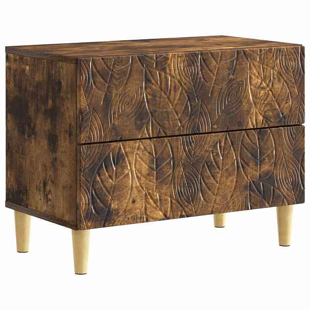 vidaXL Noční stolek Kouřový dub 62 x 34,5 x 48 cm Kompozitní dřevo