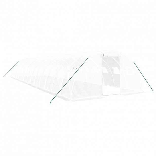 vidaXL Skleník s ocelovým rámem bílý 56 m² 14 x 4 x 2 m