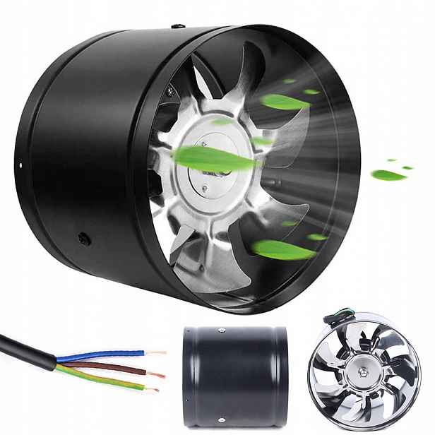 Kanálový ventilátor 150 mm s vysokou účinností 500 m³/h, tichý provoz 40 dB