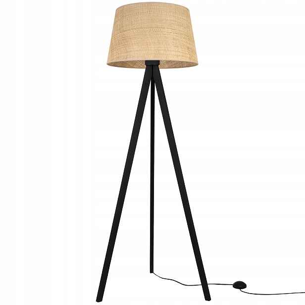 Stojací Lampa Trojnožka S Ratanovým Stínítkem Do Ložnice Obývacího Pokoje