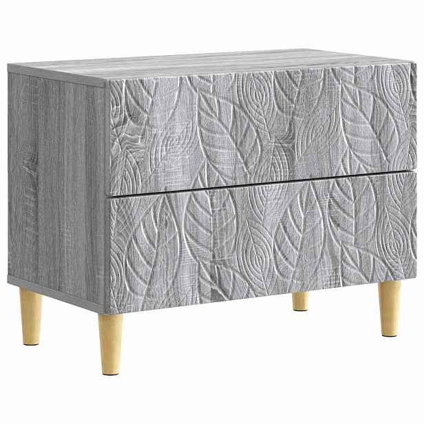 vidaXL Noční stolek Šedý Sonoma 62 x 34,5 x 48 cm Kompozitní dřevo