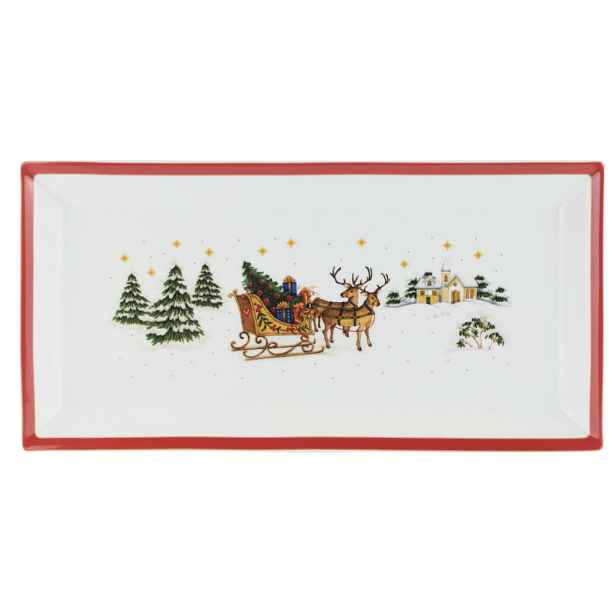 X-Mas SERVÍROVACÍ PODNOS, keramika, 18/36 cm