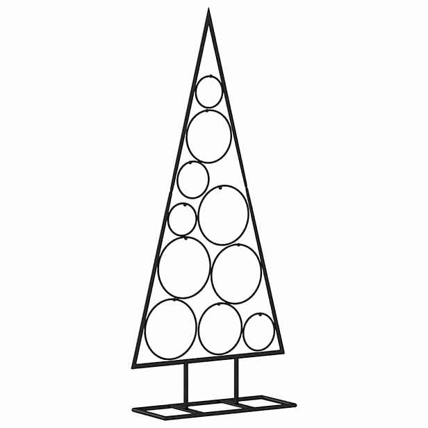 vidaXL Kovový vánoční stromeček pro dekorace černý 90 cm