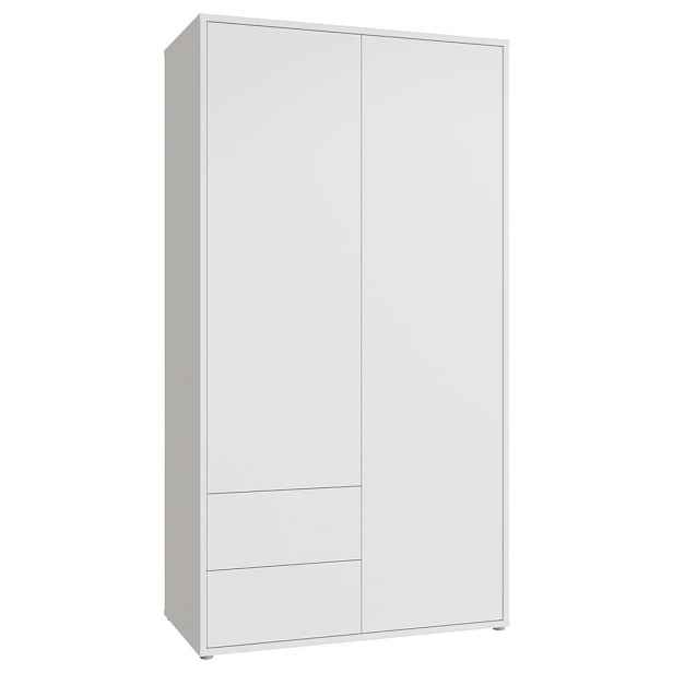 Carryhome ŠATNÍ SKŘÍŇ S OTOČNÝMI DVEŘMI, bílá, 115/214/60 cm