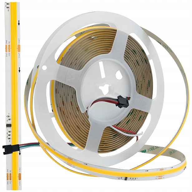 Digitální Led pásek Cob 24V 5M 13W/m 4000K 1170lm Efekt tekoucí vody
