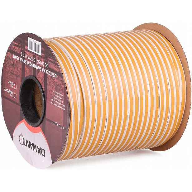 Okenní těsnění dveří 9x4 mm Bílé E 150 m