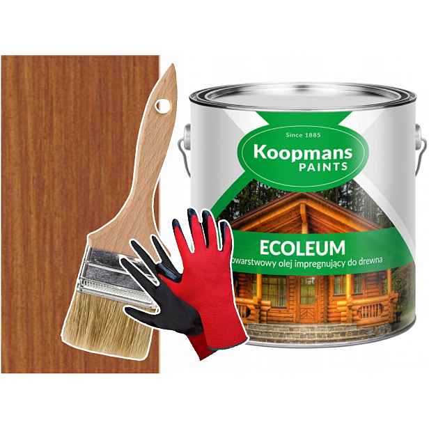 Olej na dřevo Fasády Asfaltový Šindel Ecoleum Teak 2,5L
