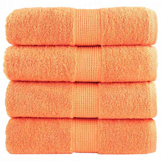 vidaXL Premium ručníky SOLUND 4 ks oranžové 30 x 50 cm 600 g/m²