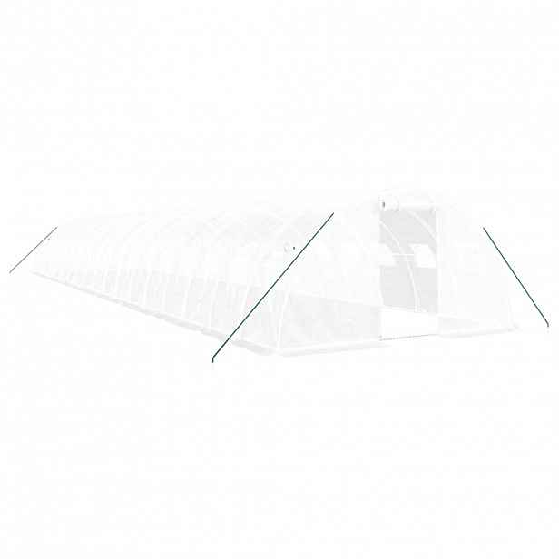 vidaXL Skleník s ocelovým rámem bílý 72 m² 18 x 4 x 2 m