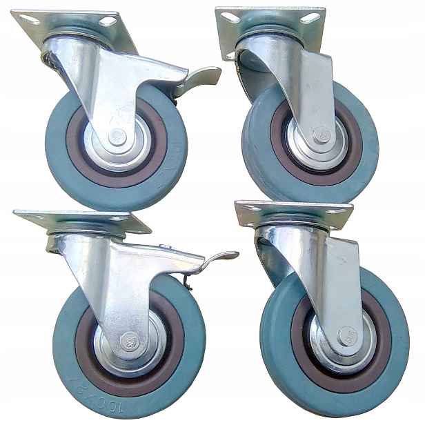 Sada koleček 100 mm 4 ks nábytková kolečka kolečko