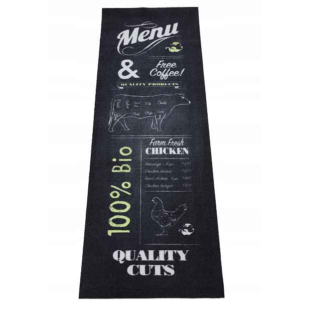 Stěrač Do Kuchyně Baru Černý 50X150 cm