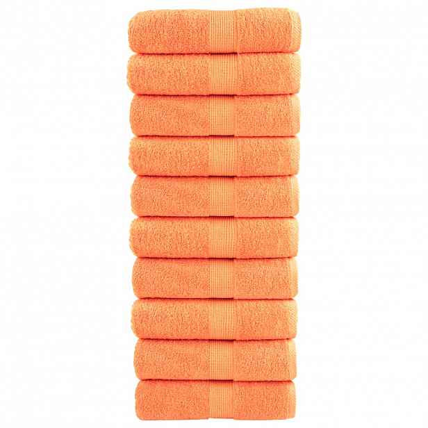 vidaXL Premium ručníky SOLUND 10 ks oranžové 30 x 50 cm 600 g/m²