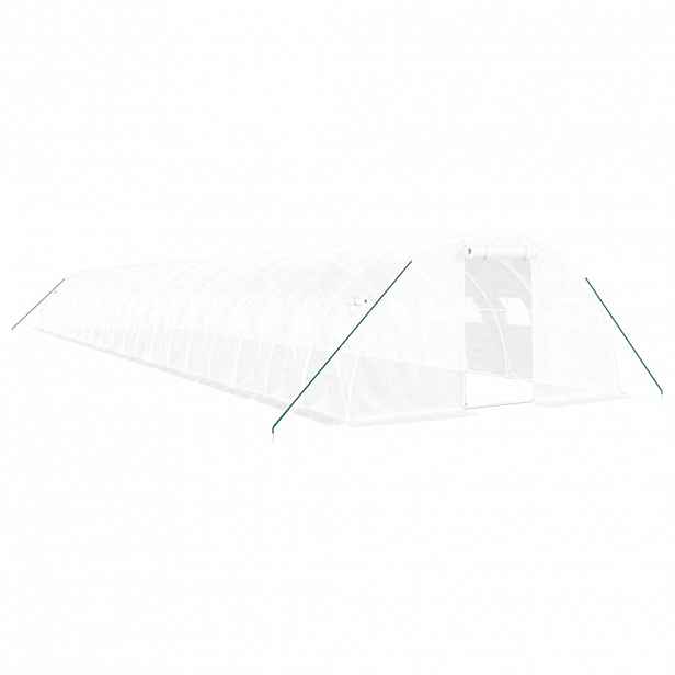 vidaXL Skleník s ocelovým rámem bílý 80 m² 20 x 4 x 2 m