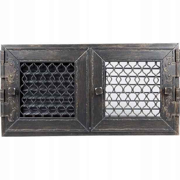 Ventilační mřížka do krbu Retro 22 grafitová