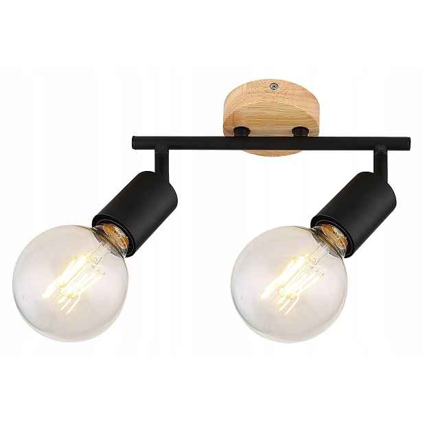 Dvojitá industriální nástěnná lampa E27 černá matná Pablo 3977 Rabalux