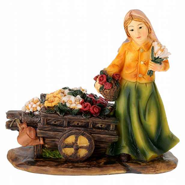 Figurka Do Vánočního Betlému *žena S Květinami* Pro Postavy O Výšce 11 CM