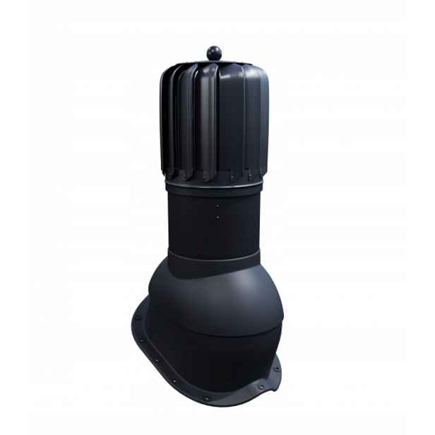 Otočný krb pro plechovou střešní krytinu ⌀150 mm Ventos X Roto N25 Antracit