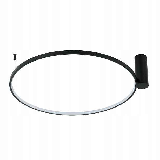 Stropní svítidlo s proměnlivou barvou Led 50W Ø90 cm černá Ring Light Prestige