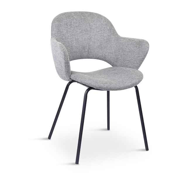 Světle šedá čalouněná jídelní křesla v sadě 2 ks Rowley – Unique Furniture