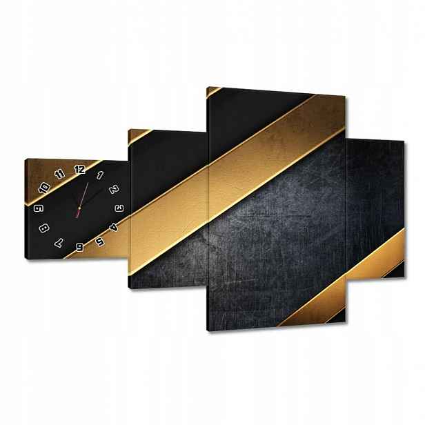 Hodiny 130x80 Zlaté proužky