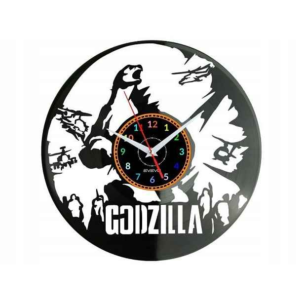 Godzilla Dárek Originální dekorace do domu Hodiny z vinylové desky