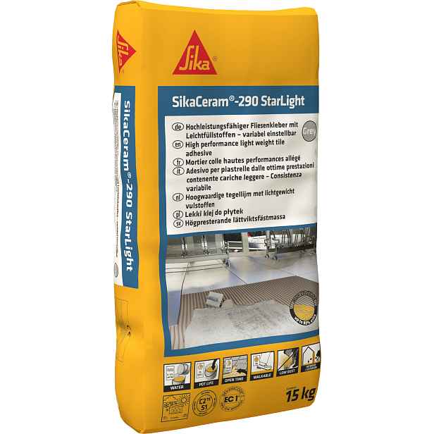 Lepidlo cementové SikaCeram-290 StarLight 15 kg