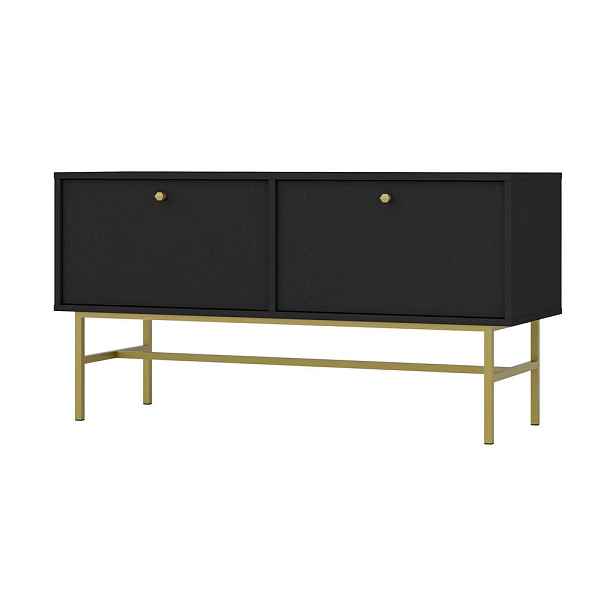 MASSENO TV STOLEK TORINO, 120,6x40,8x62,5 cm s 2 dvířky, grafitový