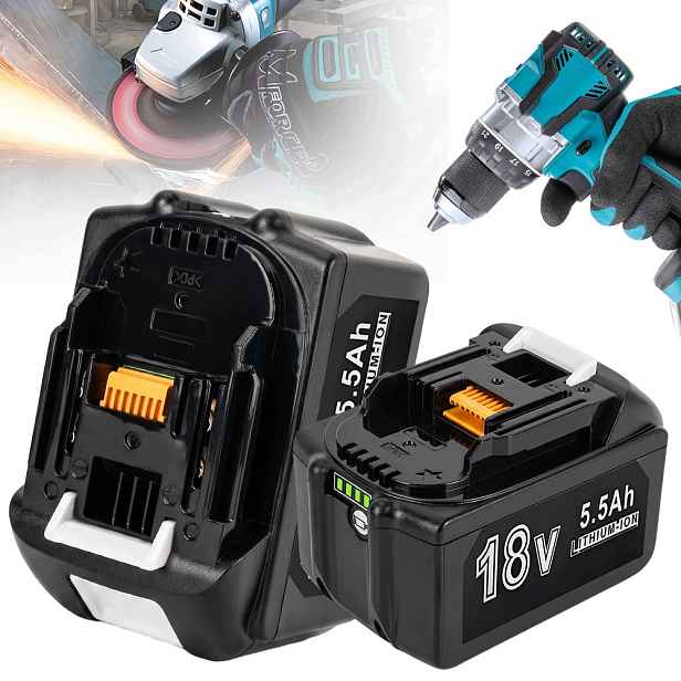 Náhradní akumulátor 18V 5500 mAh Li-Ion s Led pro elektrické nářadí