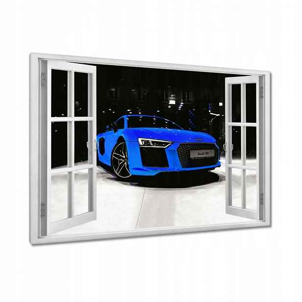 Obrazy 90x60 Modré Audi Audica R8
