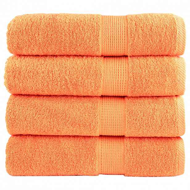 vidaXL Premium ručníky SOLUND 4 ks oranžové 70 x 140 cm 600 g/m²