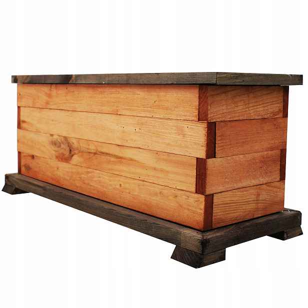 Zahradní Květináč Dřevěný obdélníkový květináč Box na květiny 52 cm