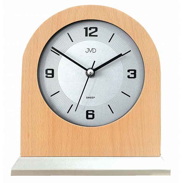 Dřevěné Světle Hnědé Tiché Krbové Hodiny Jvd HS24012.68 17,5 x 19 cm